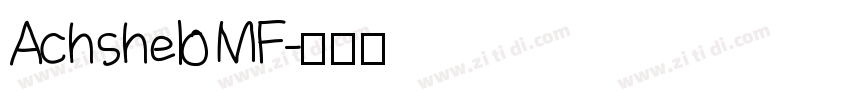 Achshelo MF字体转换